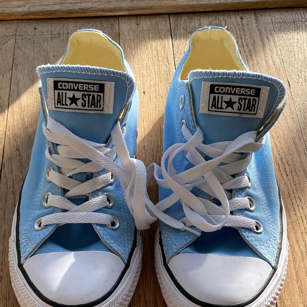 Converse new size 8 women’s baby blue.